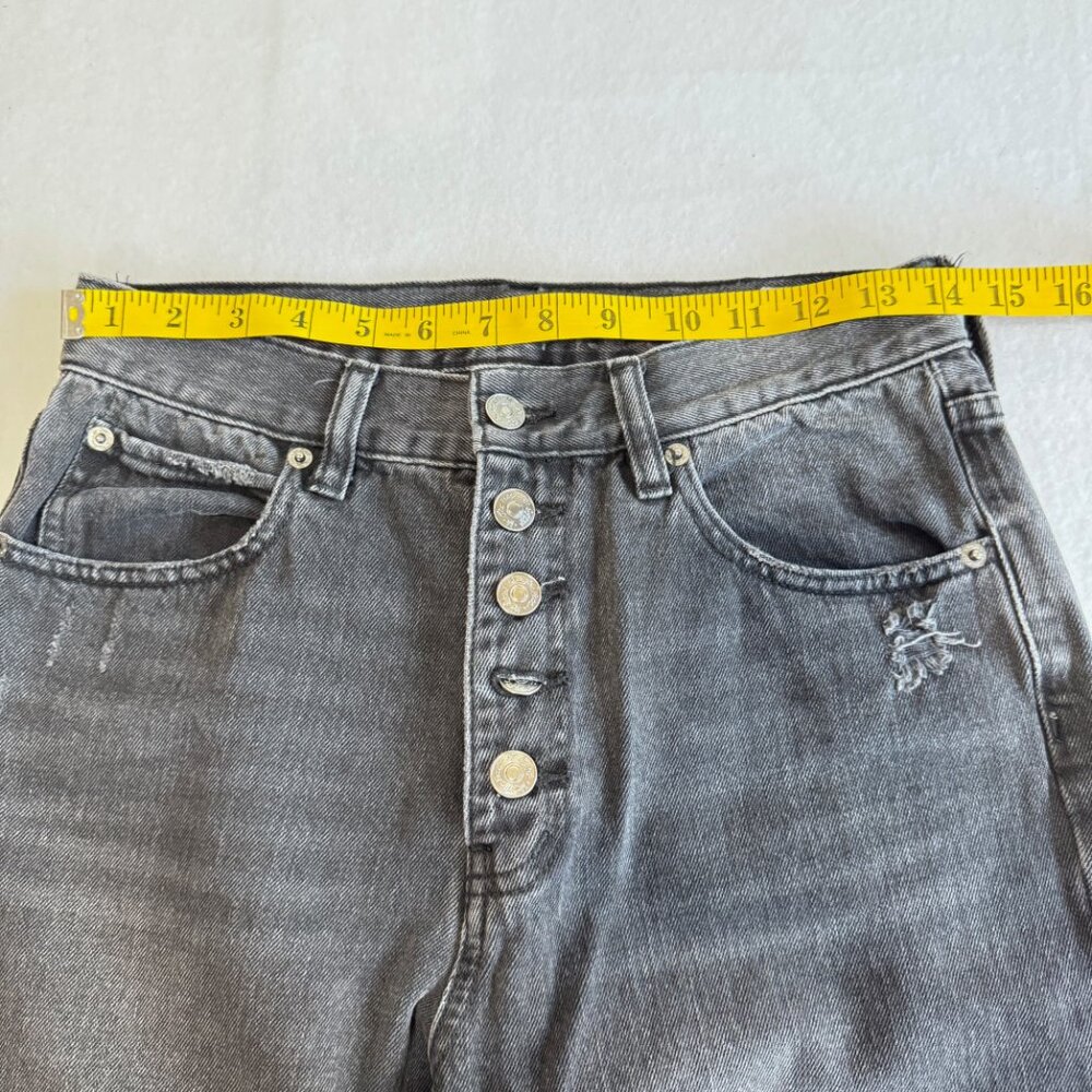 FREE PEOPLE We The Free Blossom Rigid High Rise Skinny Jeans in Black Sz. 27 - Picture 11 of 14